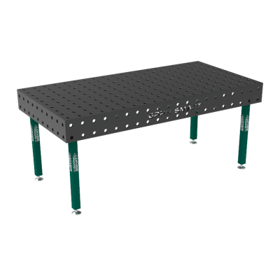 Welding table SMART Grid - 100x100mm, System - Φ28, Size - 2000x1000mm, Legs - On feet, Tabletop - 15mm