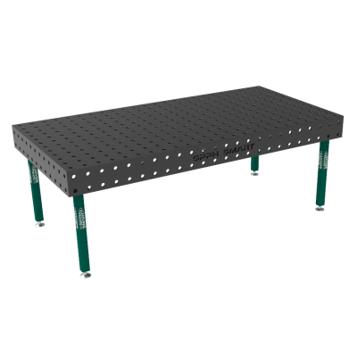 Table de soudage SMART Grille - 100x100mm, Système - Φ28, Taille - 2400x1200mm, Pattes - Sur les pieds, Plateau de table - 15mm