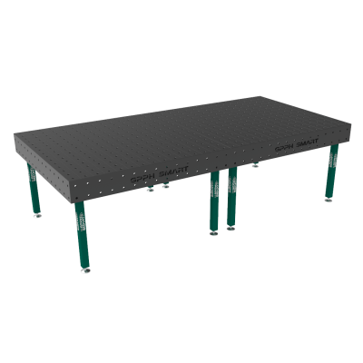 Table de soudage SMART Grille - 100x100mm, Système - Φ16, Taille - 3000x1480mm, Pattes - Sur les pieds, Plateau de table - 15mm