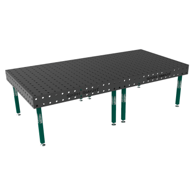 Mesa de soldadura SMART Cuadrícula - 100x100mm, Sistema - Φ28, Tamaño - 3000x1480mm, Patas - En los pies, Blat - 15mm