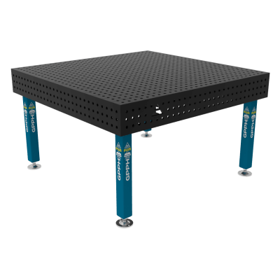 Suvirinimo stalas PLUS Tinklelis - 50x50mm, Sistema- Φ16, Dydis - 1500x1480mm, Kojos - ant pėdų