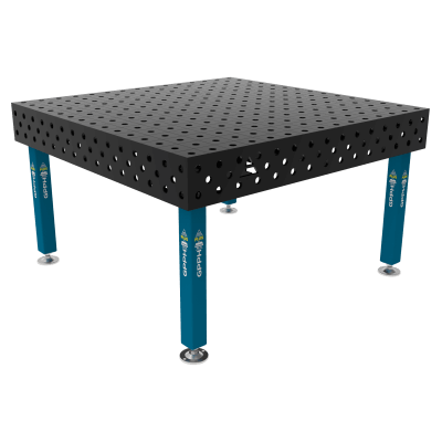 Welding table PLUS Grid - 100x100mm, System - Φ28, Size - 1500x1480mm, Legs - On feet