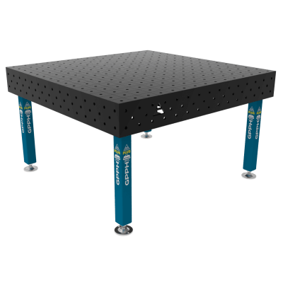 Welding table PLUS Grid - 100x100mm, System - Φ16, Size - 1500x1480mm, Legs - On feet