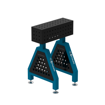 Kaynak desteği TRESTLE ECO 600x200x200 mm - Sistem ⌀16mm - Izgara: 50x50mm - Ayakta