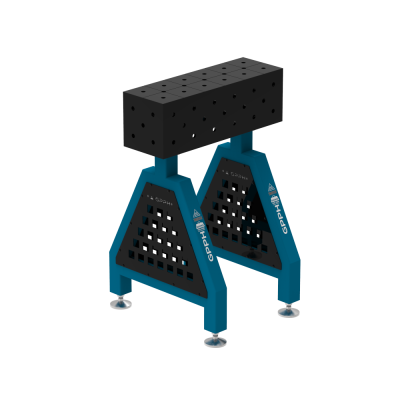 Metināšanas atbalsts TRESTLE ECO 600x200x200 mm - System ⌀16mm - Režģis: Diagonāle - Kājām