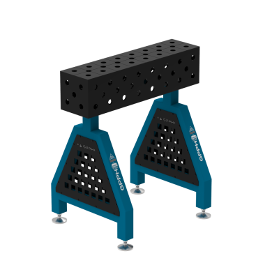 Welding support TRESTLE ECO 800x200x200 mm - System ⌀28mm - Grid: Diagonal - On foot