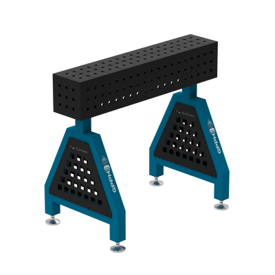 Kaynak desteği TRESTLE ECO 1000x200x200 mm - Sistem ⌀16mm - Izgara: 50x50mm - Ayakta