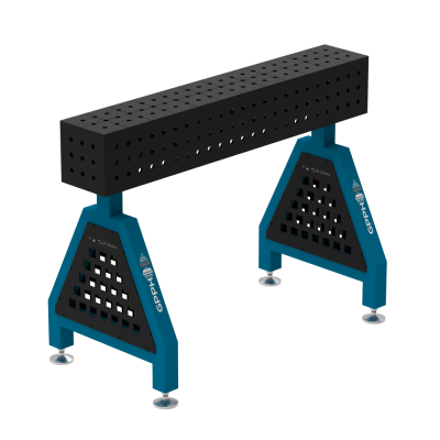 Metināšanas atbalsts TRESTLE ECO 1200x200x200 mm - System ⌀16mm - Režģis: 50x50mm - Kājām