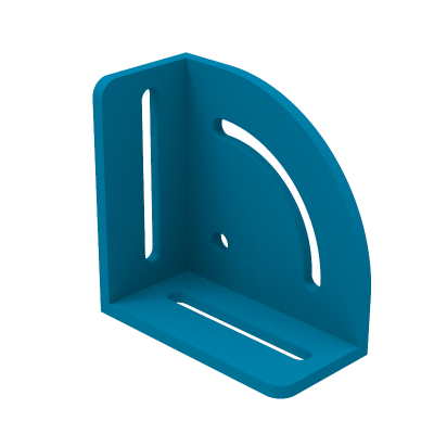 Suporte angular 200x200mm, Sistema - Φ16, Série - PLUS