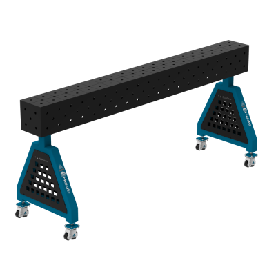 Lassteun TRESTLE ECO 2000x200x200 mm - Systeem ⌀16mm - Raster: Diagonaal - Op wielen