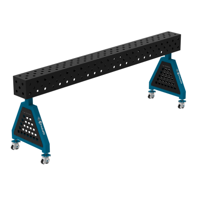 Sveisestøtte TRESTLE ECO 2400x200x200 mm - System ⌀28mm - Rutenett: Diagonal - På hjul