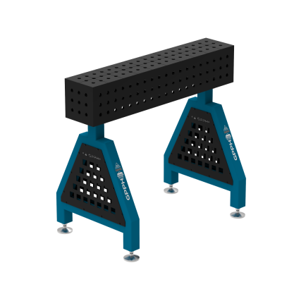 Svejsestøtte TRESTLE PLUS 1000x200x200 mm - System ⌀16mm - Gitter: 50x50mm - På fod