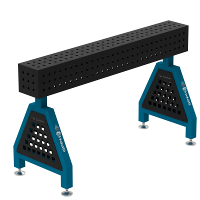 Sveisestøtte TRESTLE PLUS 1500x200x200 mm - System ⌀16mm - Rutenett: 50x50mm - On foot
