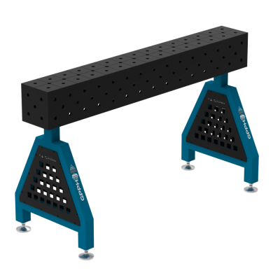 Support de soudage TRESTLE PLUS 1500x200x200 mm - Système ⌀16mm - Grille : Diagonal - Sur pied