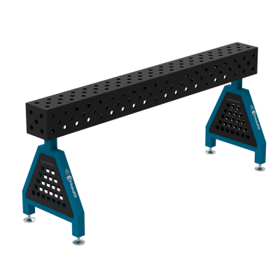 Soporte de soldadura TRESTLE PLUS 2000x200x200 mm - Sistema ⌀28mm - Rejilla: Diagonal - A pie