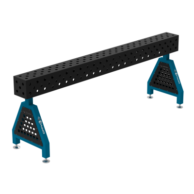 Welding support TRESTLE PLUS 2400x200x200 mm - System ⌀28mm - Grid: Diagonal - On foot