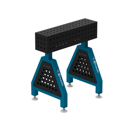 Lassteun TRESTLE PRO 800x200x200 mm - Systeem ⌀16mm - Raster: 50x50mm - Op voet