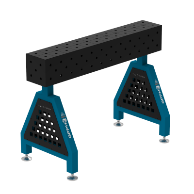 Support de soudage TRESTLE PRO 1200x200x200 mm - Système ⌀16mm - Grille : Diagonal - Sur pied