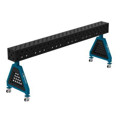 Svejsestøtte TRESTLE PRO 2400x200x200 mm - System ⌀28mm - Gitter: Diagonal - På hjul
