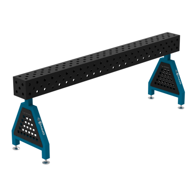 Welding support TRESTLE PRO 2400x200x200 mm - System ⌀28mm - Grid: Diagonal - On foot