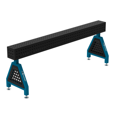Svejsestøtte TRESTLE PRO 2400x200x200 mm - System ⌀16mm - Gitter: 50x50mm - På fod