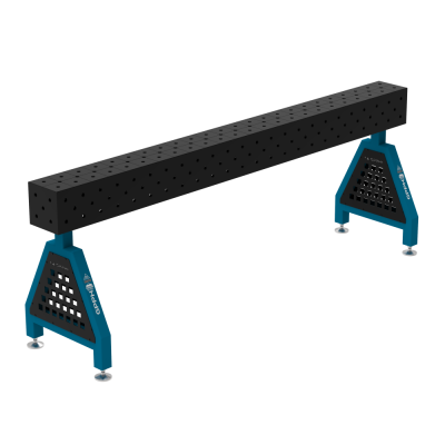 Suvirinimo atrama TRESTLE PRO 2400x200x200 mm - Sistema⌀16mm - Tinklelis: Įstrižainė - Ant kojų