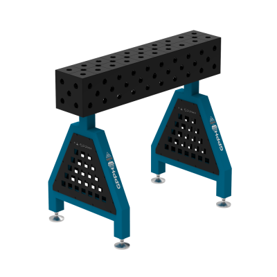 Schweissstütze TRESTLE EXPERT 1000x200x200 mm - System ⌀28mm - Raster: Diagonal - Zu Fuß