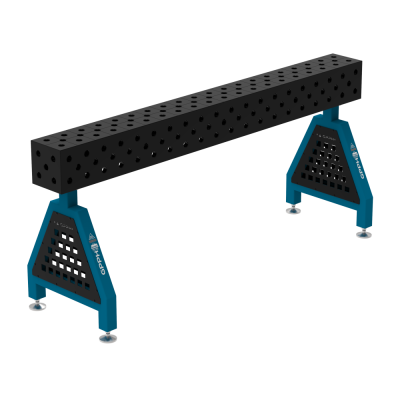 Welding support TRESTLE EXPERT 2000x200x200 mm - System ⌀28mm - Grid: Diagonal - On foot