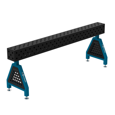 Soporte de soldadura TRESTLE EXPERT 2400x200x200 mm - Sistema ⌀28mm - Rejilla: Diagonal - A pie