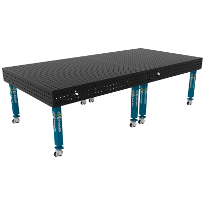 Metināšanas galds PLUS Tīkls - 50x50mm, Sistēma - Φ16, Izmērs - 3000x1480mm, Kājas - uz riteņiem