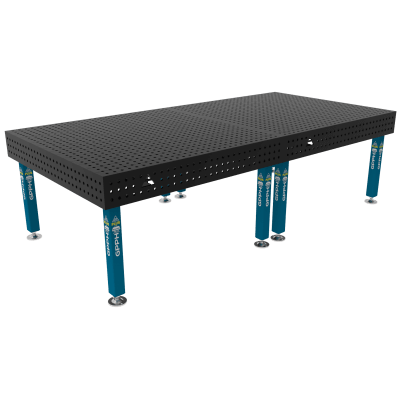 Suvirinimo stalas PLUS Tinklelis - 50x50mm, Sistema- Φ16, Dydis - 3000x1480mm, Kojos - ant pėdų