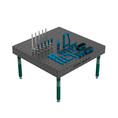 Table de soudage SMART 15 1500 x 1480 mm sur pieds, ⌀16, 100 x 100 + Jeu d'outils S