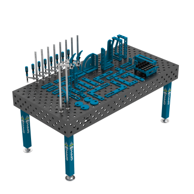 Welding table PLUS (12 mm) 2000x1000 mm on feet, ⌀28, DIAG + Tool set M Welding table PLUS (12 mm) 2000x1000 mm on feet, ⌀28, DIAG + Tool set M
