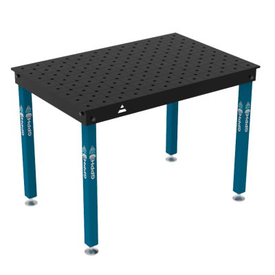 Kaynak masası BASIC Boyut - 1200x800mm, Sistem - Φ16, Bacaklar - Ayaklarda, Izgara - diyagonal