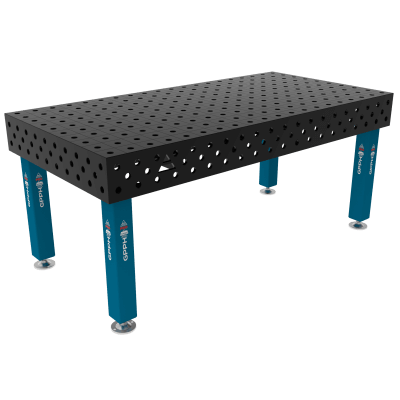 Metināšanas galds PRO Tīkls - 100x100mm, Sistēma - Φ28, Izmērs - 2000x1000mm, Kājas - uz pēdām Metināšanas galds PRO Tīkls - 100x100mm, Sistēma - Φ28, Izmērs - 2000x1000mm, Kājas - uz pēdām