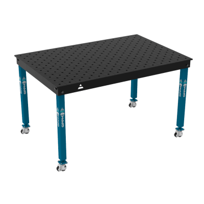 Table de soudage BASIC Taille - 1500x1000mm, Système - Φ16, Pieds - Sur roues, Grille - diagonale