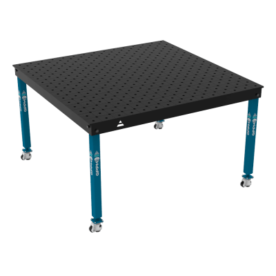 Suvirinimo stalas BASIC Dydis - 1500x1480mm, Sistema- Φ16, Kojos - ant ratukų, Tinklelis - diagonalinisinis