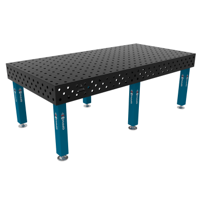 Table de soudage PRO Grille - 100x100mm, Système - Φ28, Taille - 2400x1200mm, Pattes - Sur les pieds Table de soudage PRO Grille - 100x100mm, Système - Φ28, Taille - 2400x1200mm, Pattes - Sur les pieds