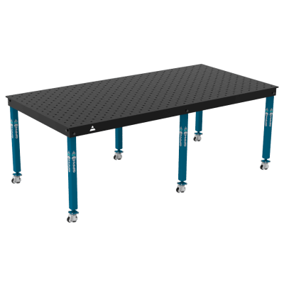 Table de soudage BASIC Taille - 2400x1200mm, Système - Φ16, Pieds - Sur roues, Grille - diagonale