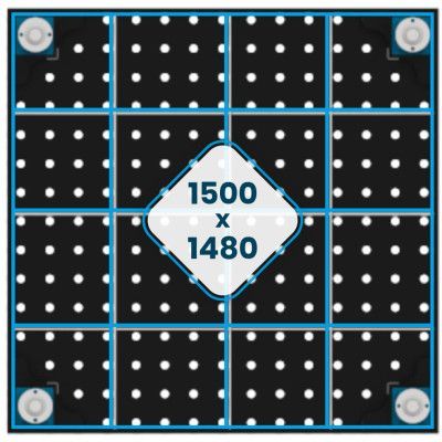 Svejsebord med ribber 1500x1480mm