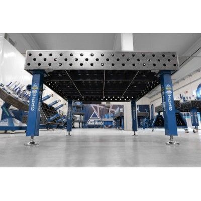 Svejsebord PLUS Gitter - 100x100mm, System - Φ28, Størrelse - 1500x1480mm