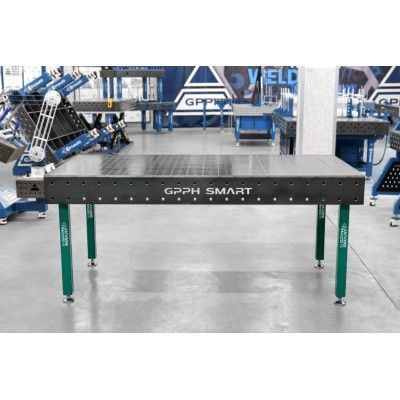 Sveisebord SMART Rutenett - 100x100mm, System - Φ16, Størrelse - 2000x1000mm, Bordplate - 12mm