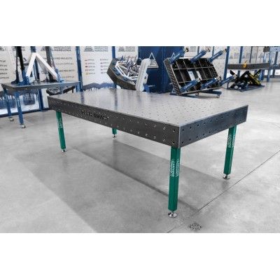 Zvárací stôl SMART Mriežka 100x100mm, Systém - Φ16, Rozmer - 2400x1200mm, Nohy - Na nohách, Hrúbka stolovej dosky - 12mm Zvárací stôl SMART Mriežka 100x100mm, Systém - Φ16, Rozmer - 2400x1200mm, Nohy - Na nohách, Hrúbka stolovej dosky - 12mm