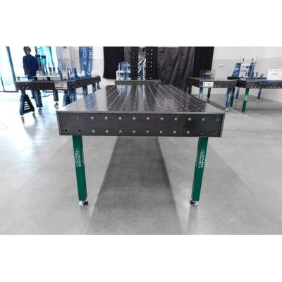 Sveisebord SMART Rutenett - 100x100mm, System - Φ16, Størrelse - 2400x1200mm, Ben - På føttene, Bordplate - 12mm Sveisebord SMART Rutenett - 100x100mm, System - Φ16, Størrelse - 2400x1200mm, Ben - På føttene, Bordplate - 12mm