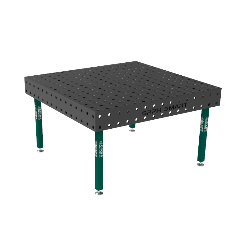 Lastafel SMART Rooster - 100x100mm, System - Φ28, Maat - 1500x1480mm, Benen - Op voeten, Tafelblad dikte - 15mm Lastafel SMART Rooster - 100x100mm, System - Φ28, Maat - 1500x1480mm, Benen - Op voeten, Tafelblad dikte - 15mm