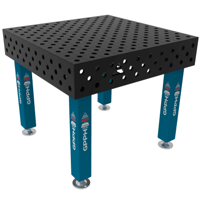 Suvirinimo stalas PRO Dydis - 1000x1000mm, Sistema- Φ28, Kojos - ant pėdų, Tinklelis - diagonalinisinis