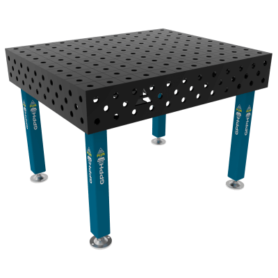 Mesa de soldadura PLUS Tamanho - 1200x1000mm, Grelha - 100x100mm, Sistema - Φ28, Pernas - Nos pés