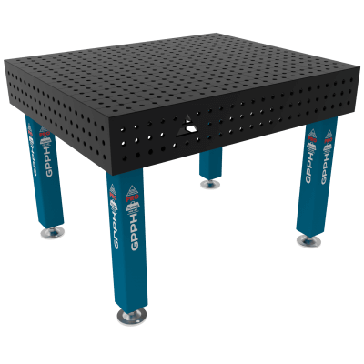 Lastafel PRO Rooster - 50x50mm, System - Φ16, Maat - 1200x1200mm, Benen - Op voeten