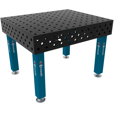 Mesa de soldadura PRO Cuadrícula - 100x100mm, Sistema - Φ28, Tamaño - 1200x1200mm, Patas - En los pies