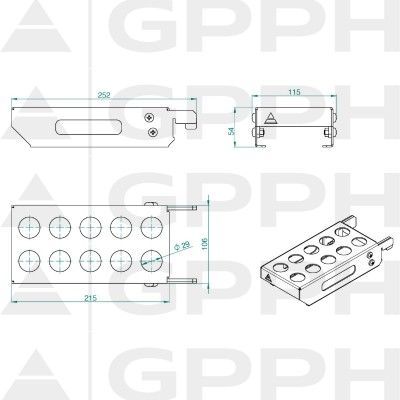 Greito surinkimo varžtų lentyna S fi16mm - techninis brėžinys